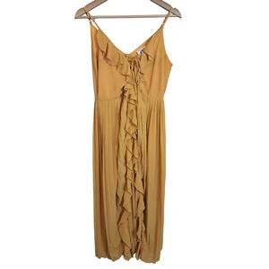 Six One Eight Yellow Strappy Maxi Dress Formal Summer Sz S